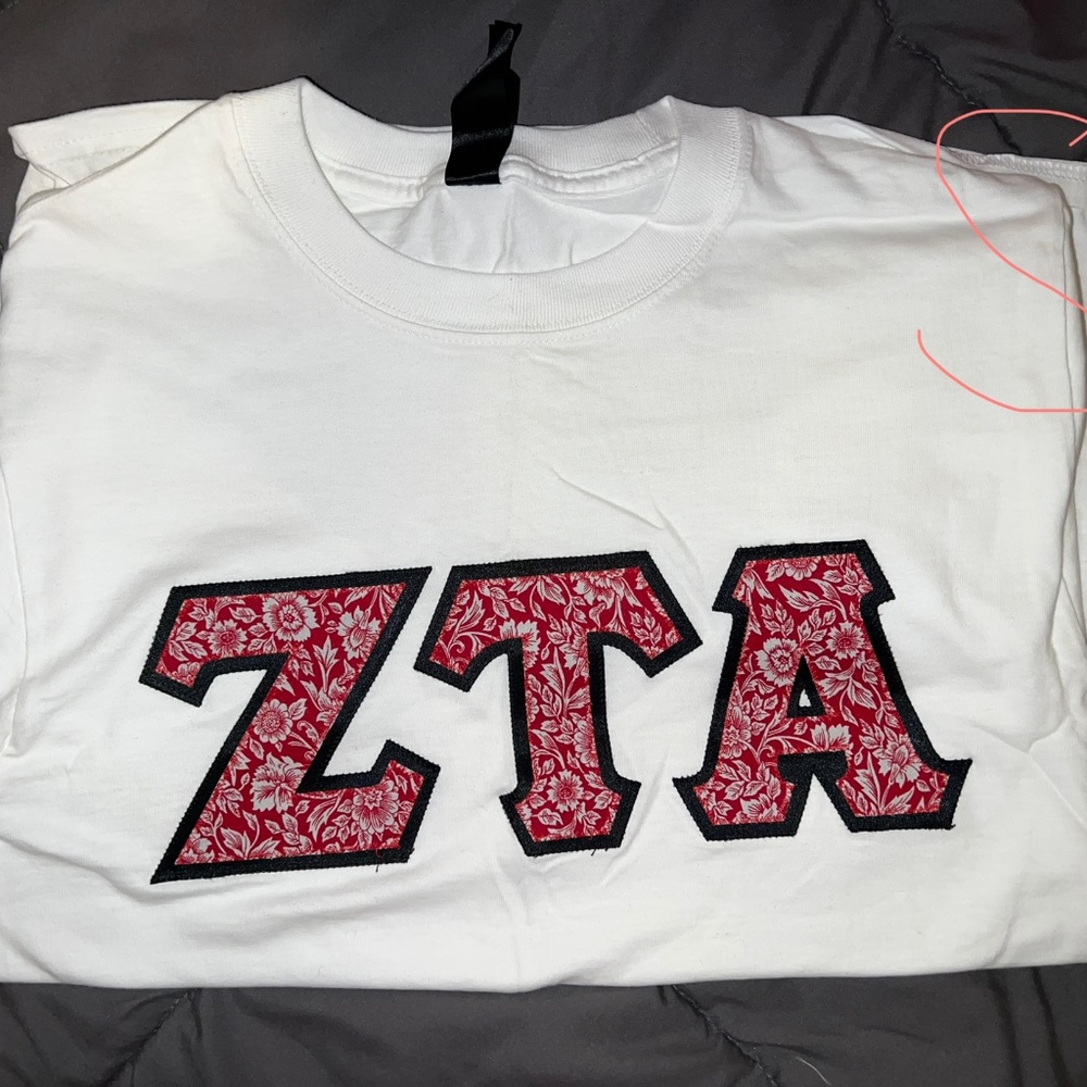 ZTA SHIRTS SEWN LETTERS